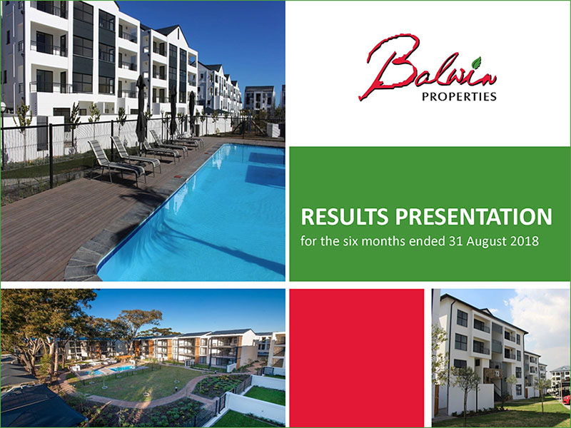 2018 Results Presentation for six months ended August 2018 Results Presentation for six months ended August